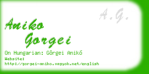 aniko gorgei business card
